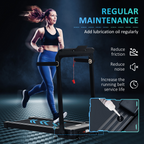 1.85HP Foldable Electric Treadmill Fitness Safety Lock LED screen-Black HOMCOM