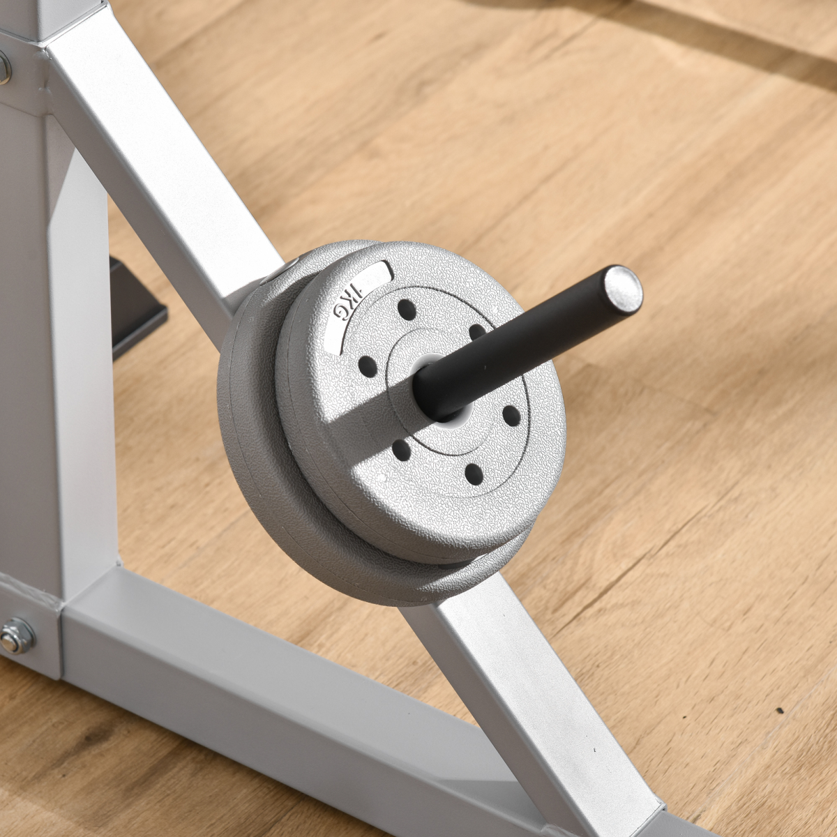 Adjust Pair of Barbell Squat Racks Stand Weight Lifting Bench Press Gym HOMCOM