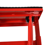 Steel Motorbike Jack Lift Rubber Platform Crank Lift  Repair Table Durhand