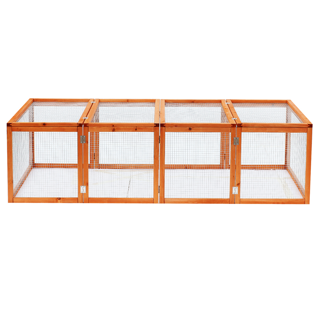 New Rabbit Hutch Cage with Run and Play Space Mesh Wire Safety for Outdoor