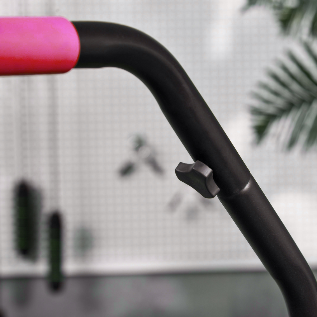 40" Foldable Mini Fitness Trampoline with Foam Handle, Pink