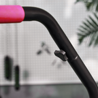 40" Foldable Mini Fitness Trampoline with Foam Handle, Pink