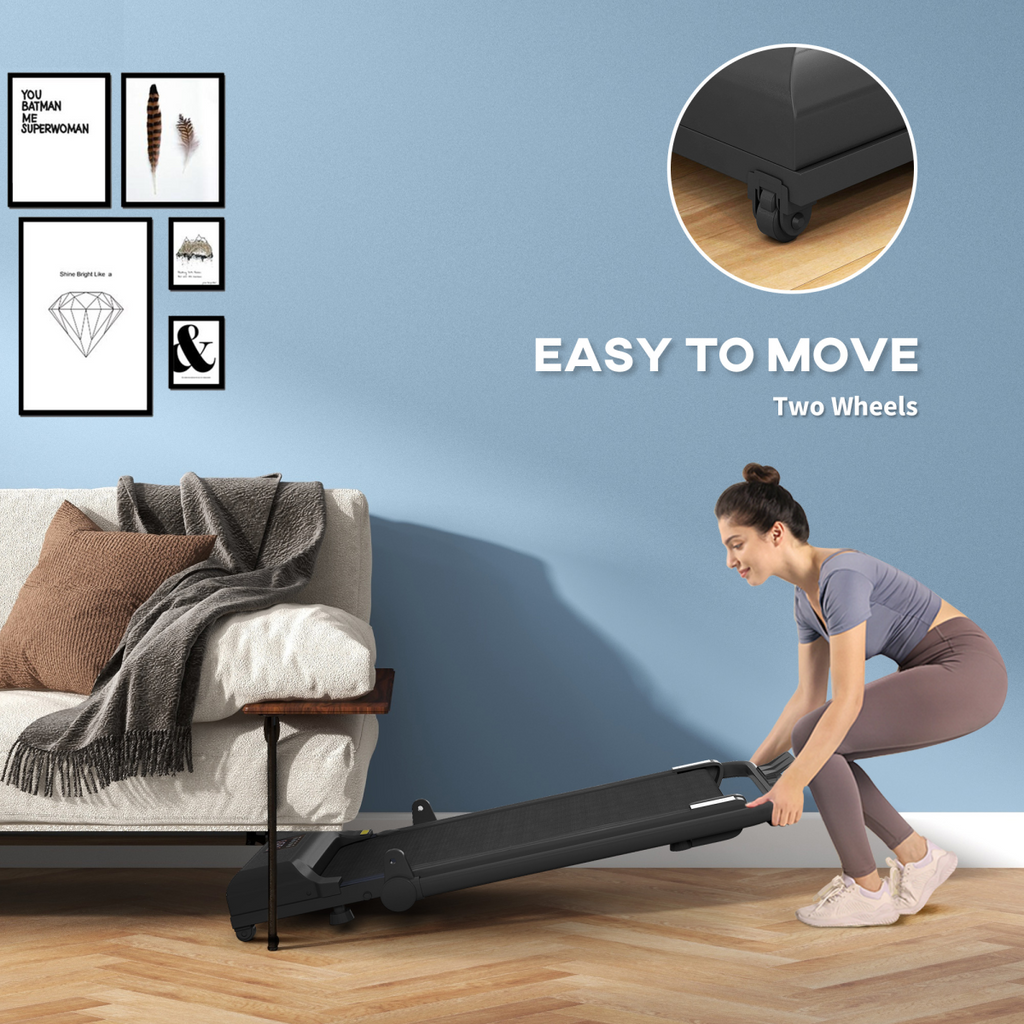 HOMCOM 2.5HP Folding Treadmill Walking Pad with Remote Control, 1-10KM/H