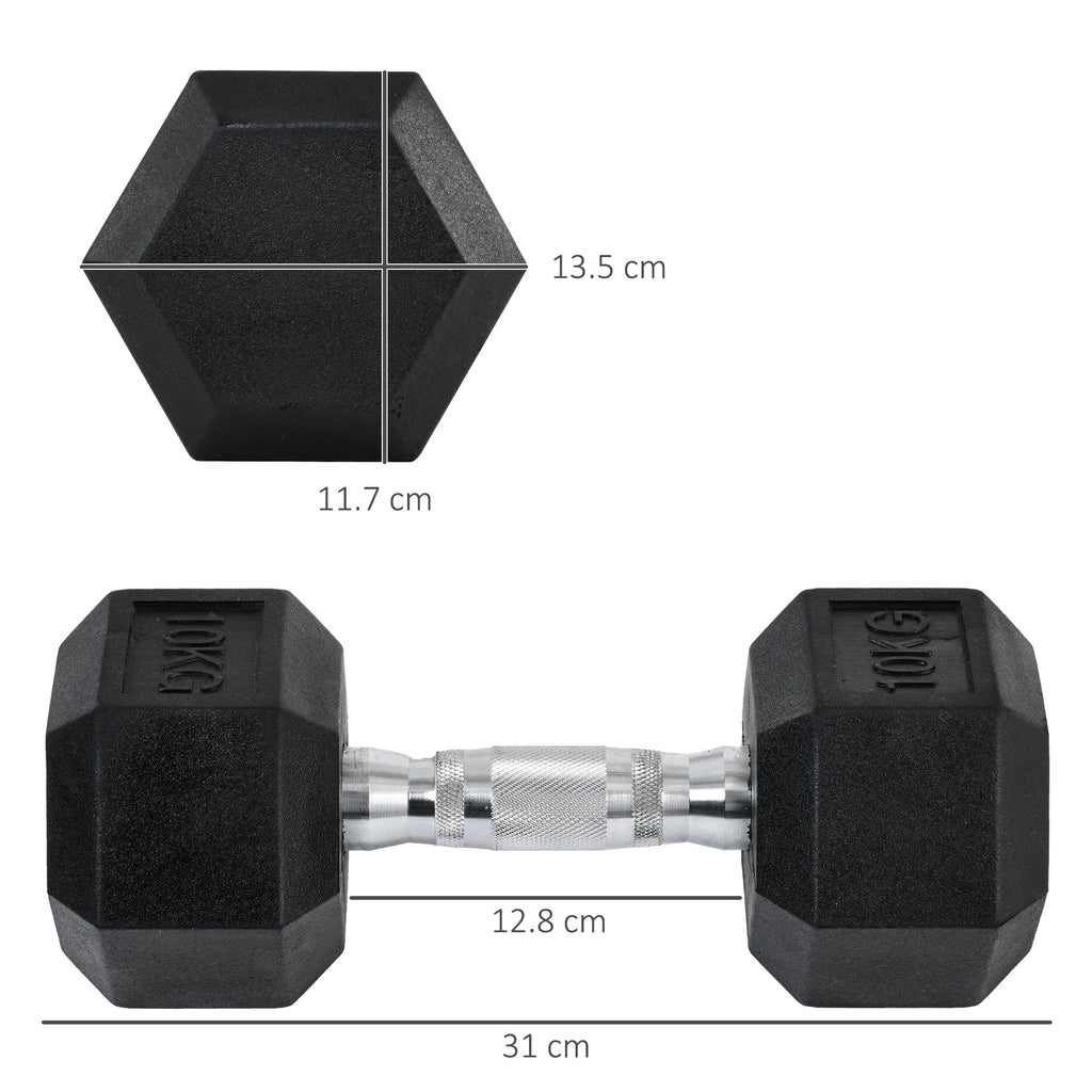 Hexagonal Dumbbells Kit Weight Lifting Exercise for Home Fitness 2x10kg