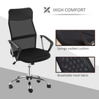 Executive Office Chair High Back Mesh Chair Seat Office Desk Chairs, Black