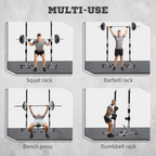 Adjust Pair of Barbell Squat Racks Stand Weight Lifting Bench Press Gym HOMCOM