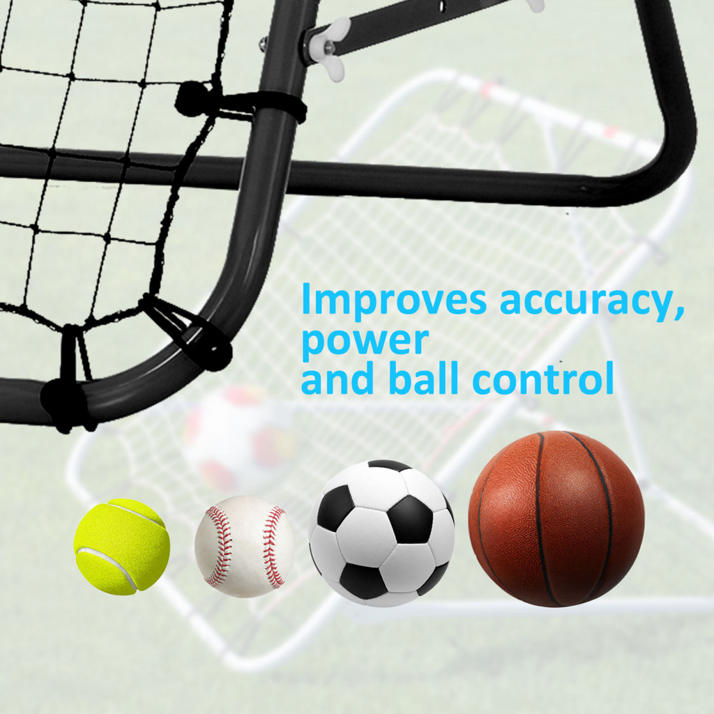 Rebounder Net Kids Adults Football Training Aid Practice Adjustable