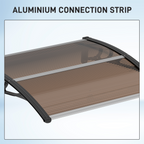 Outsunny Outdoor Window Door Canopy Fixed Awning Porch UV Water Cover Brown