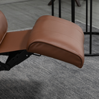 Ergonomic Office Recliner Sofa Chair PU Leather Armchair Lounger Brown