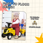 Ride On Tractor Toddler Walker Foot To Floor Slider 12-36 Months Yellow HOMCOM