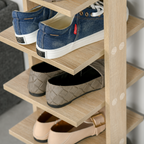 7 Tier Shoe Rack Organizer Storage Shelf Wooden Display Cabinet Oak