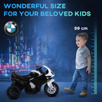 Electric Kids Ride on Motorcycle BMW Liscensed Headlights Music Black
