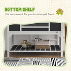 PawHut Tortoise House with Adjustable Lamp Holder, Openable Lid, Dual Main Houses