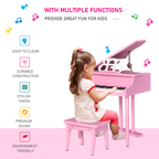 30 Keys Mini Kids Piano with Music Stand and Bench Best Gifts Toy HOMCOM