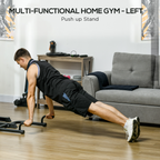 Multi Gym Workout Station with Sit Up Bench, Push Up Stand, Dip Station
