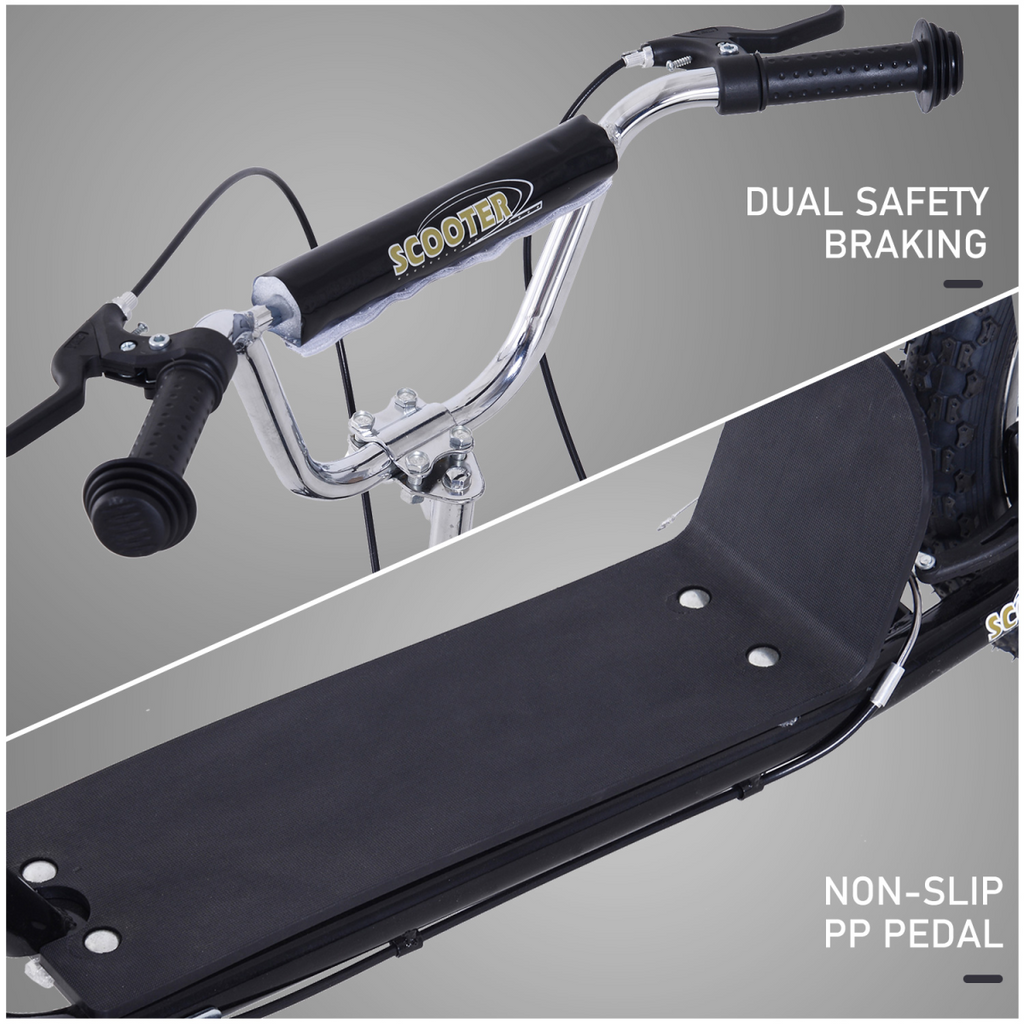Teen Scooter Adjustable Height Dual Brakes Rubber Wheels Kickstand