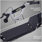 Teen Scooter Adjustable Height Dual Brakes Rubber Wheels Kickstand