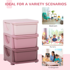 Kids Storage Units with Drawers 3 Tier Chest Vertical Dresser Tower
