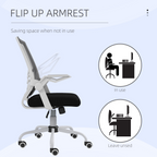 Vinsetto Mesh Swivel Office Chair Task Computer Chair with Lumbar Support, Black