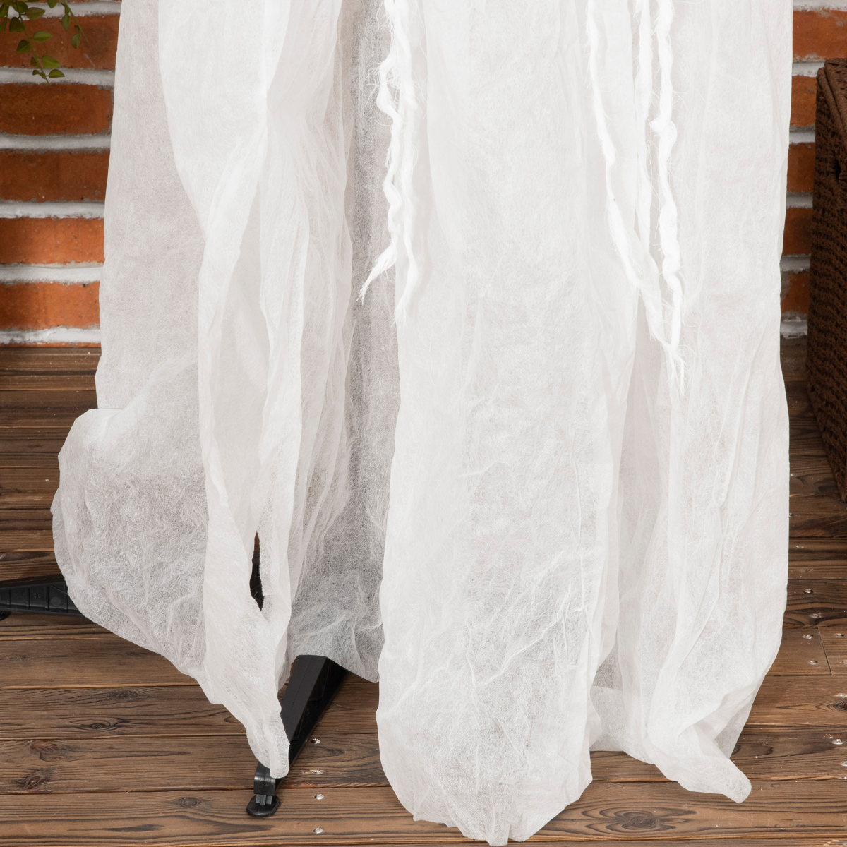 72 Inch Halloween White Witch Holding Pumpkin Skeleton Ghost Motion Lighted Up