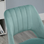 Swivel Office Chair Velvet Fabric Scallop Shape Computer Desk Chair Green