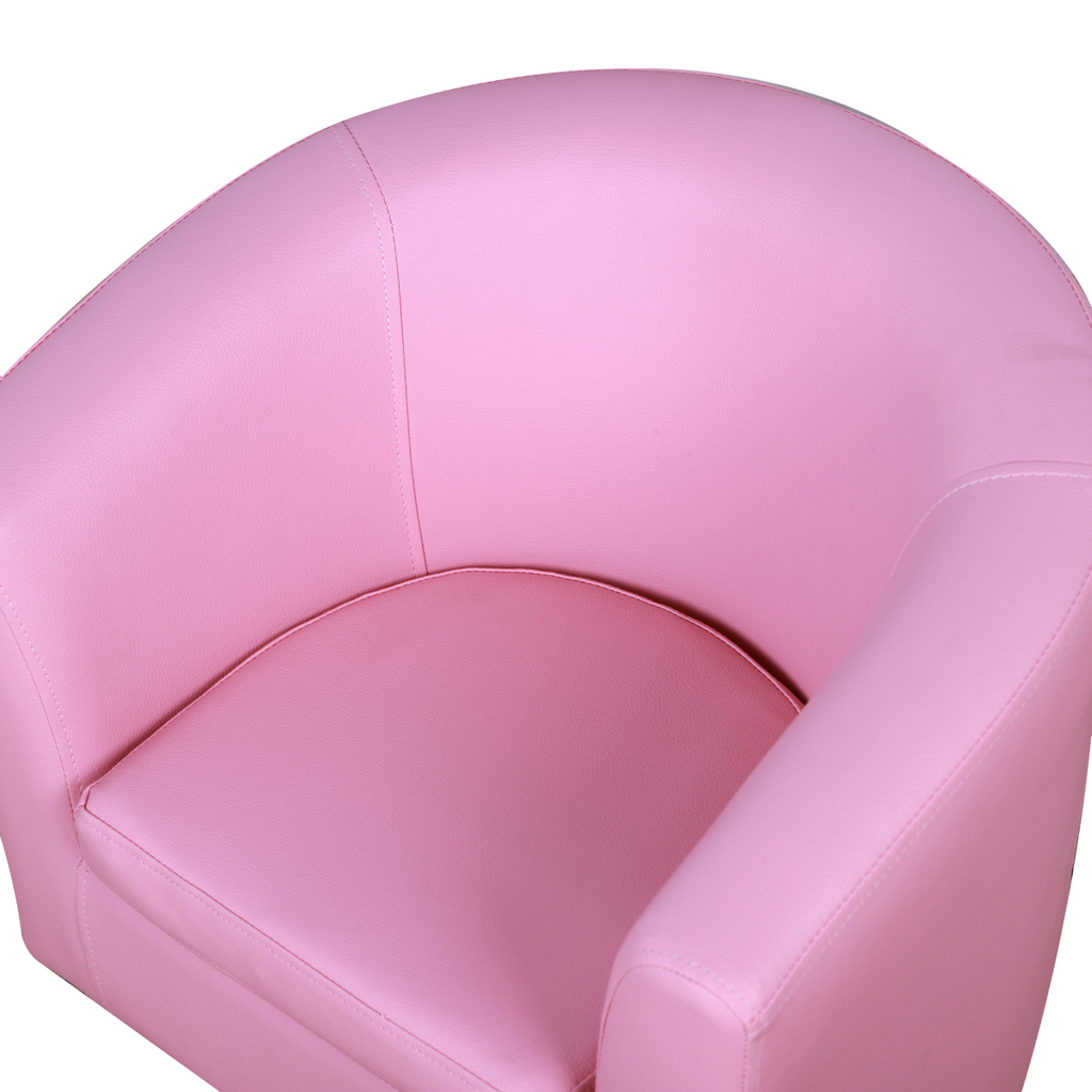 Kids Mini Sofa Children Armchair with Ottoman for Bedroom Playroom Pink