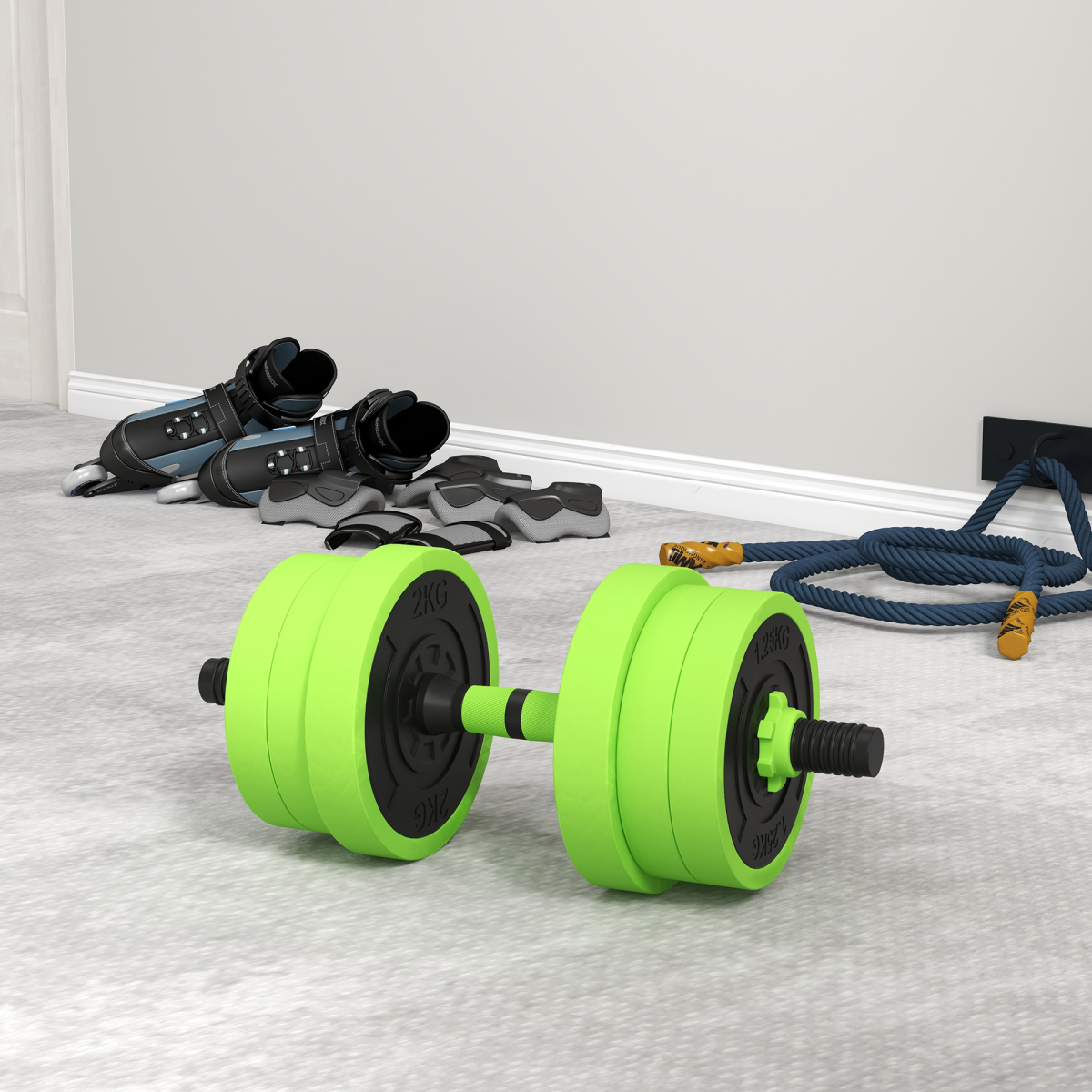 SPORTNOW Weight Dumbbells Set, Barbell, Kettlebell, Push Up Stand, 40kg
