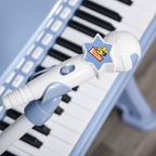 HOMCOM 37 Key Keyboard Battery Piano Kids Microphone Stool Educational Game