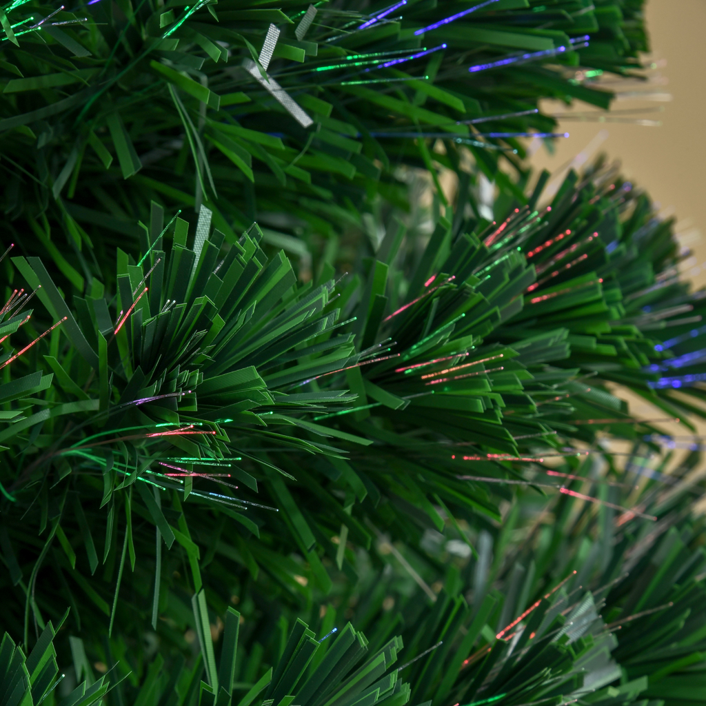 Pre-Lit Fibre Optic Artificial Christmas Tree Tree Topper Multi-Colour 5ft