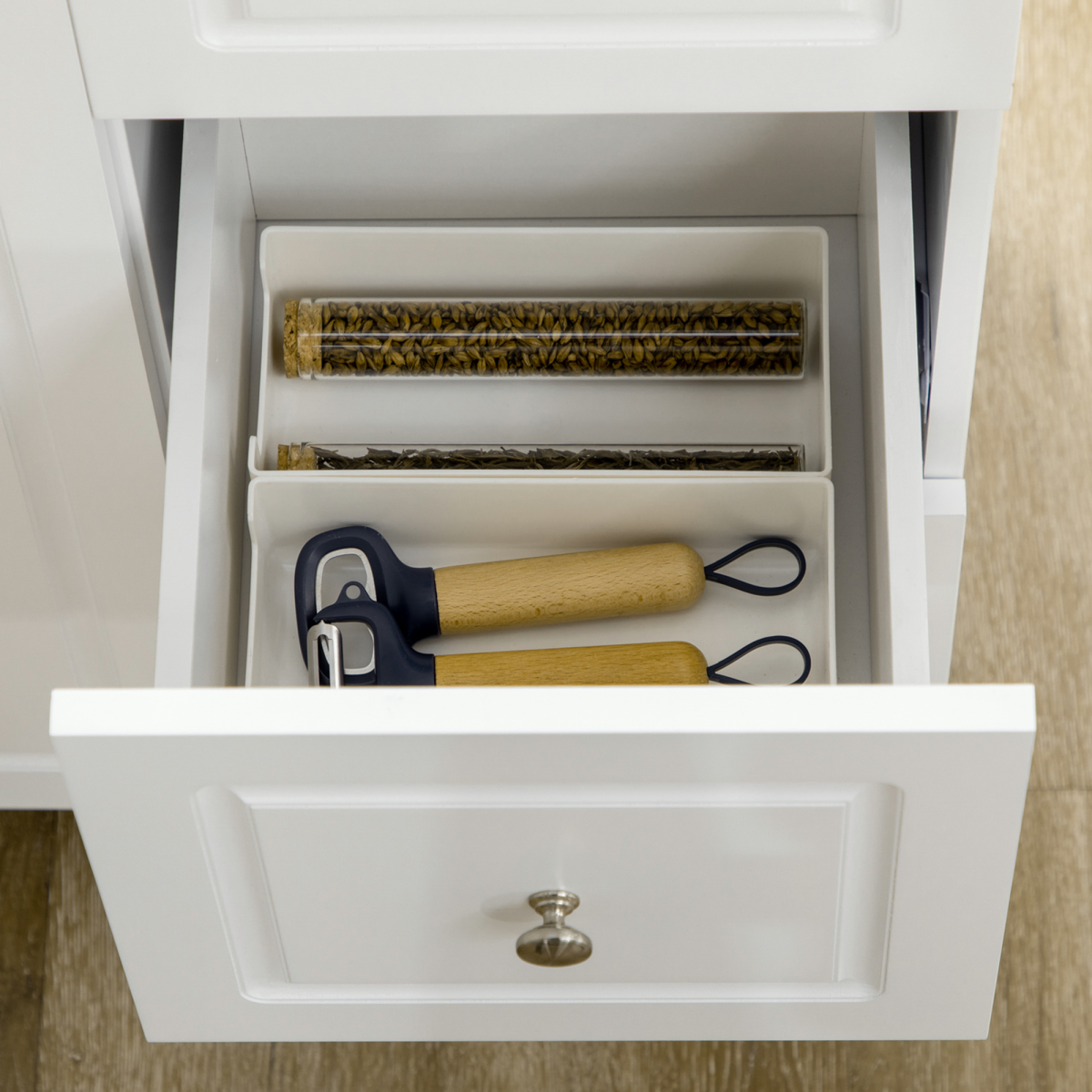 Drop-Leaf Kitchen Island on Wheels Utility Storage Cart with Drawers & Cabinet