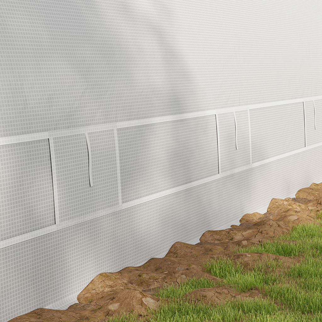 6 x 3(m) Upgraded Polytunnel Greenhouse w/ Mesh Door & Windows, 15 Plant Labels