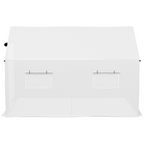 Outsunny Tunnel Greenhouse W/ UV-resistant PE Cover, Wide Door, 2 x 3(m), White