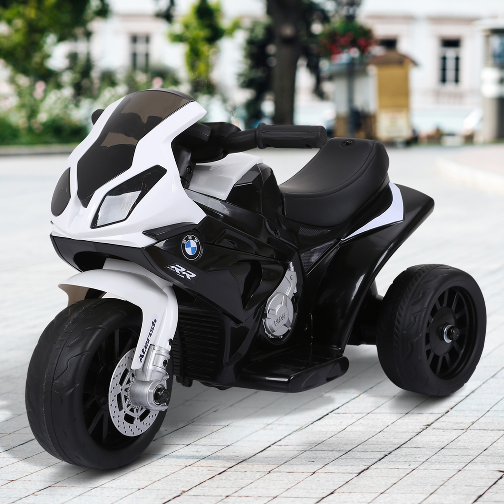 Electric Kids Ride on Motorcycle BMW Liscensed Headlights Music Black