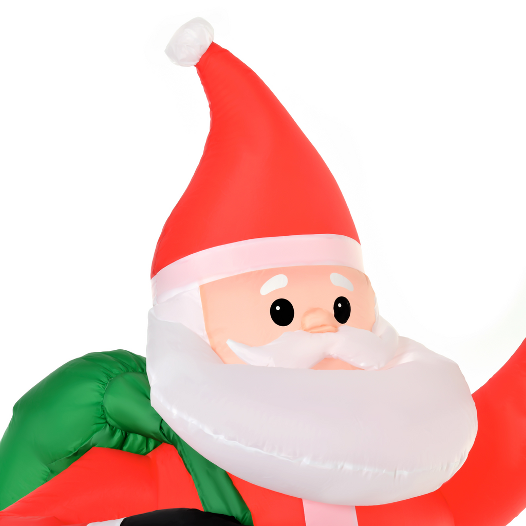 8ft Christmas Inflatable Santa Holiday Deco LED Lights Indoor Outdoor