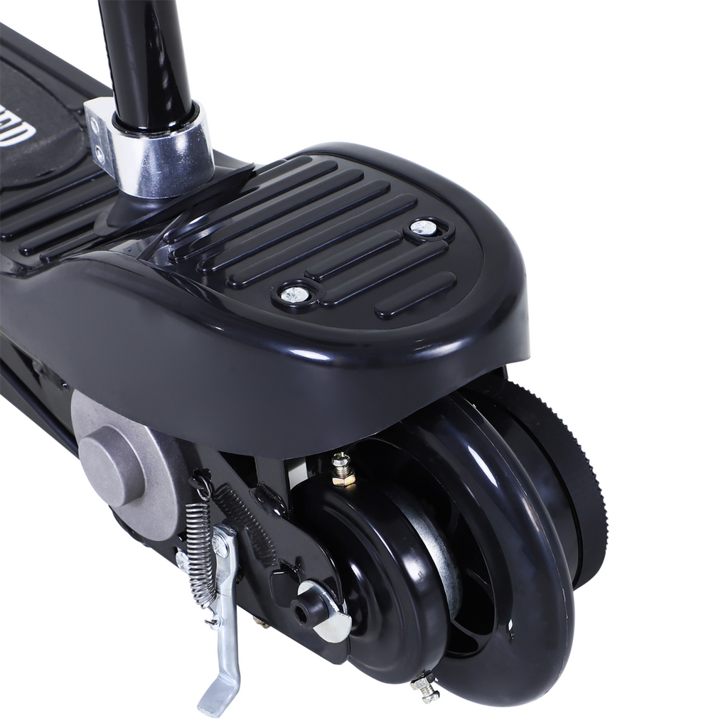 Kids Foldable Electric Powered Scooter 120W Toy Brake Kickstand Black HOMCOM
