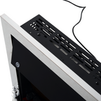 LED Flame Electric Fire Place-Silver | aosom.co.uk