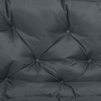 2 Seater Garden Bench Cushion Outdoor Seat Pad with Ties Dark Grey