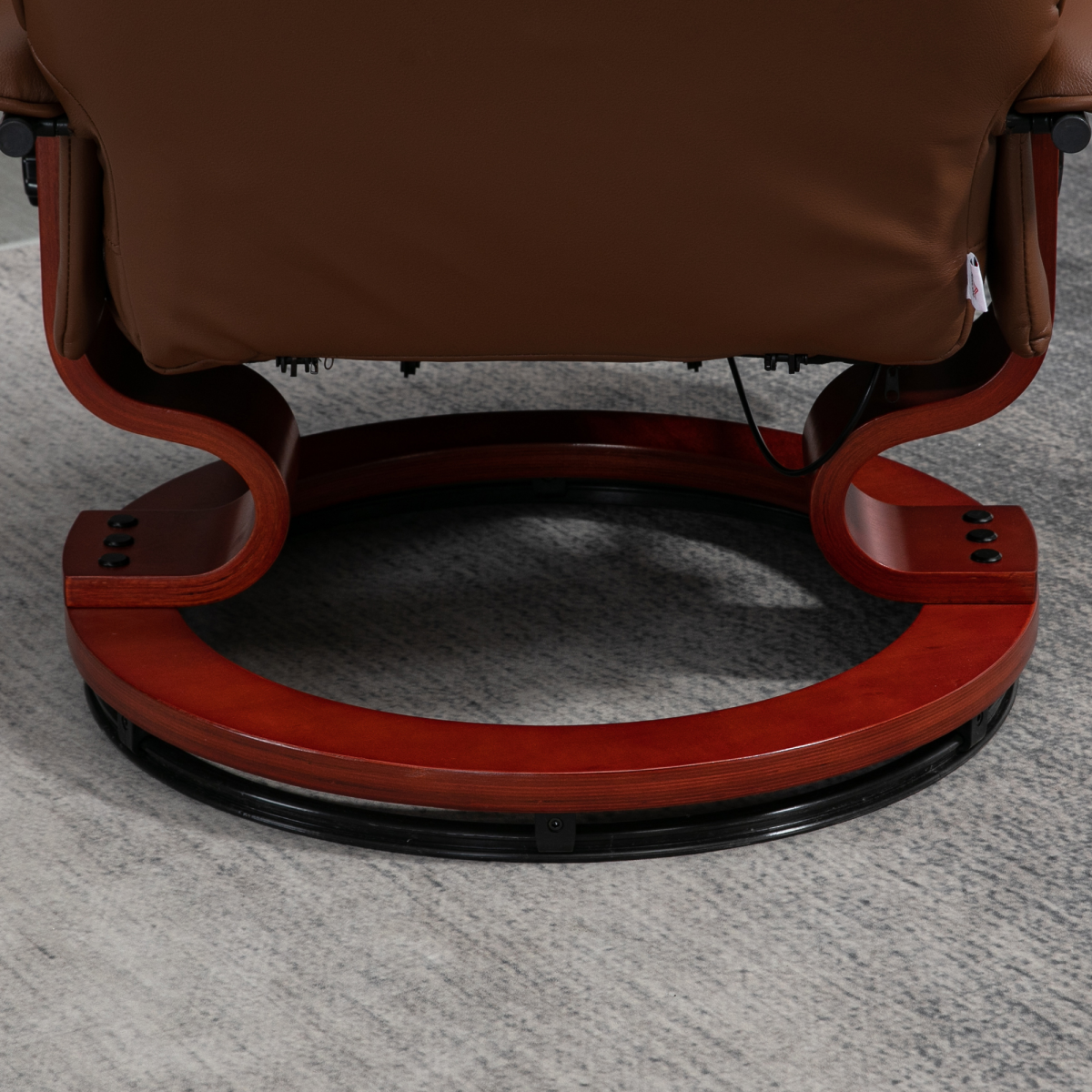 Ergonomic Office Recliner Sofa Chair PU Leather Armchair Lounger Brown