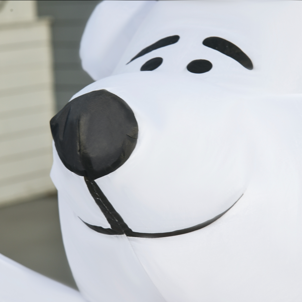 6ft Tall Outdoor Inflatable Bear Airblown Projection Holiday Christmas Lawn