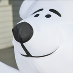 6ft Tall Outdoor Inflatable Bear Airblown Projection Holiday Christmas Lawn