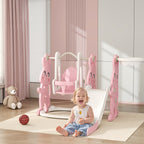 Rabbit-Themed Playground Set - Safe Fun for Kids - Slide, Swing & Climber