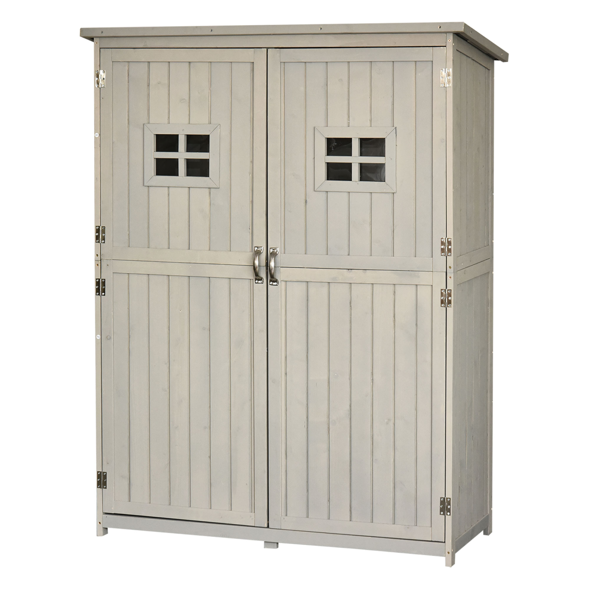 Garden Shed W/Double Door, Pine Wood, 127.5Lx50Wx164H cm