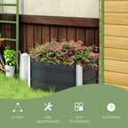 Raised Garden Bed, Elevated Planter Box & Gloves, Grey