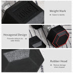 Hexagonal Dumbbells Kit Weight Lifting Exercise for Home Fitness 2x10kg