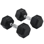 Hexagonal Dumbbells Kit Weight Lifting Exercise for Home Fitness 2x10kg