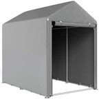 Outsunny 179 x 120cm Temporary Garden Shed, with Accessories - Light Grey