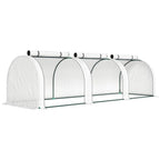 Outsunny 295 x 100 cm Low Tunnel Greenhouse - White
