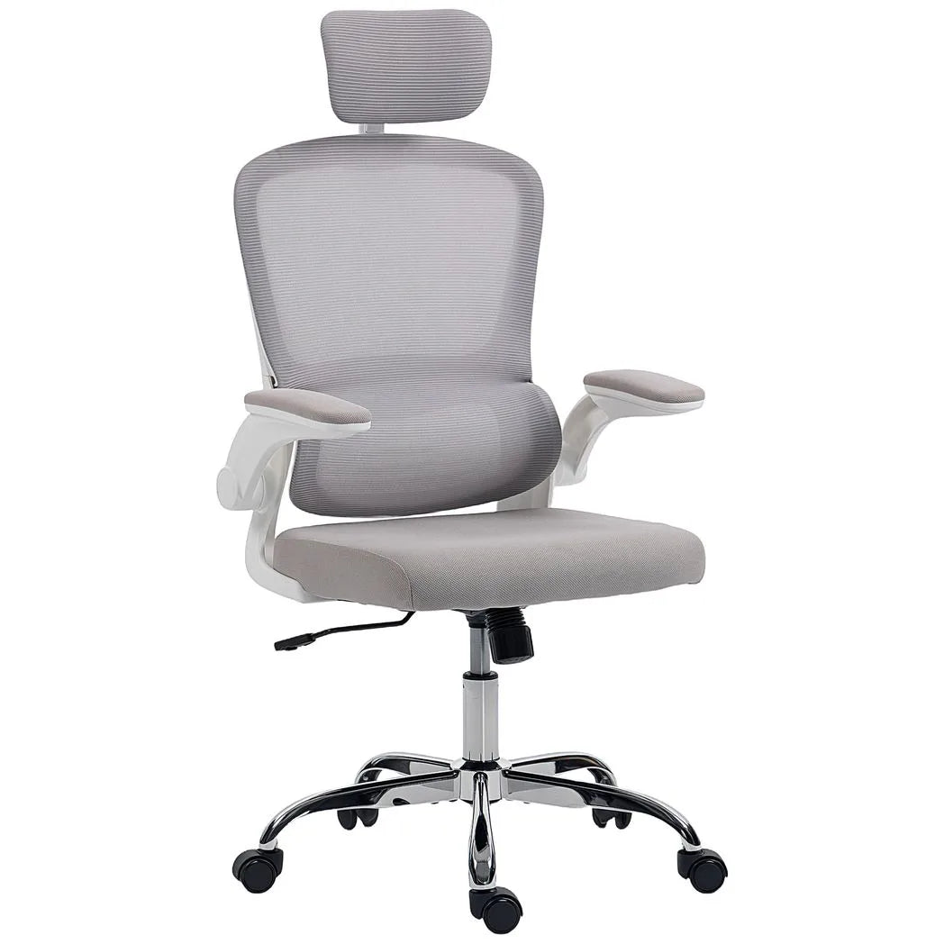 Mesh Back Office Chair, with Lumbar Support - Grey