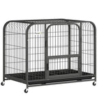 PawHut Heavy Duty Dog Crate,93 x 58 x 76 cm, Large Dog Cage for Small to Medium Breeds