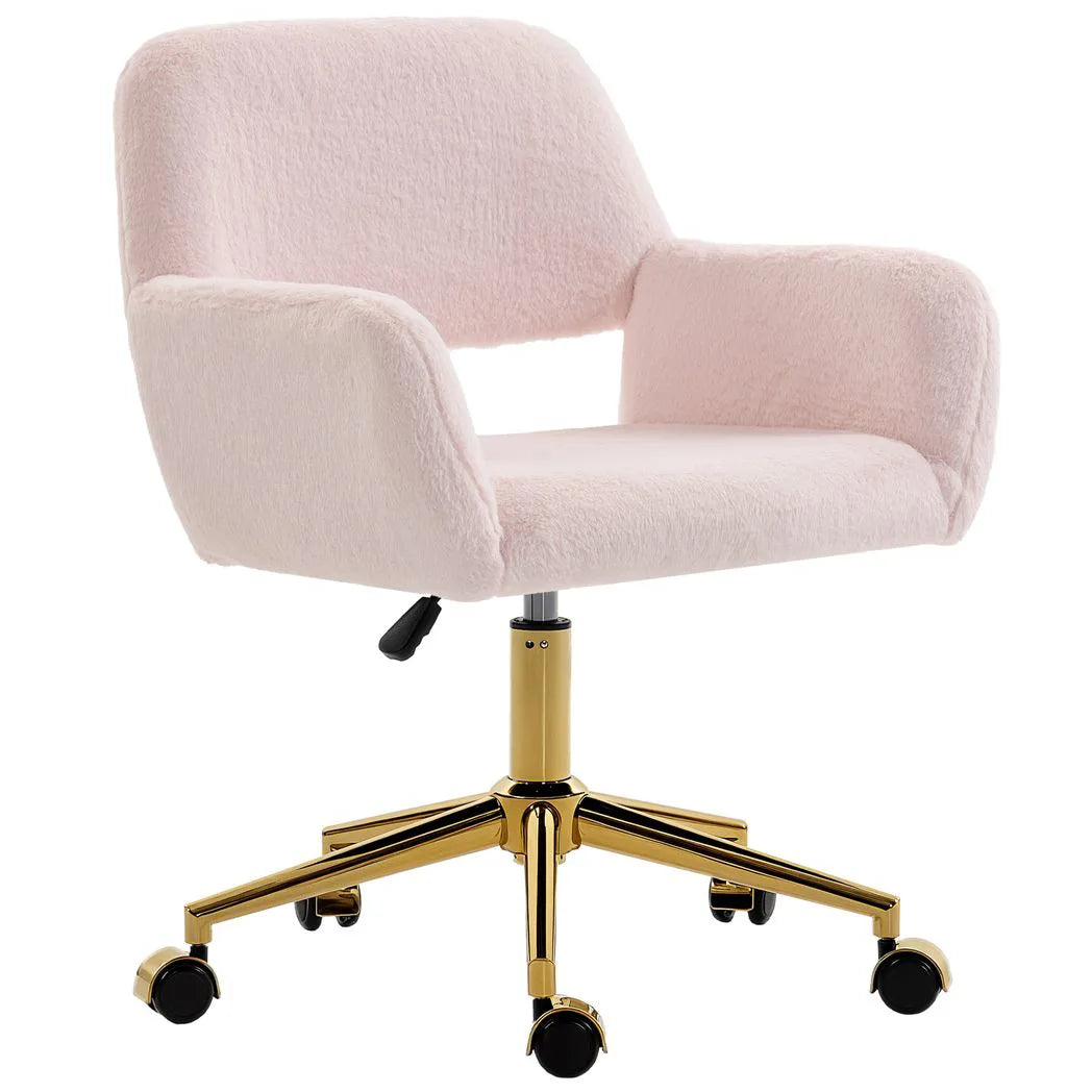 Faux Fur Rabbit Chair - Light Pink
